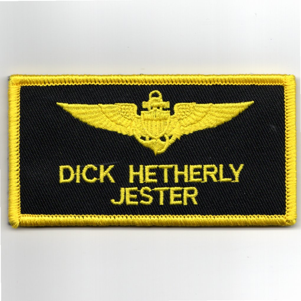 TOPGUN: DICK 'JESTER' HETHERLY' Nametag (LIGHT Yellow/V)