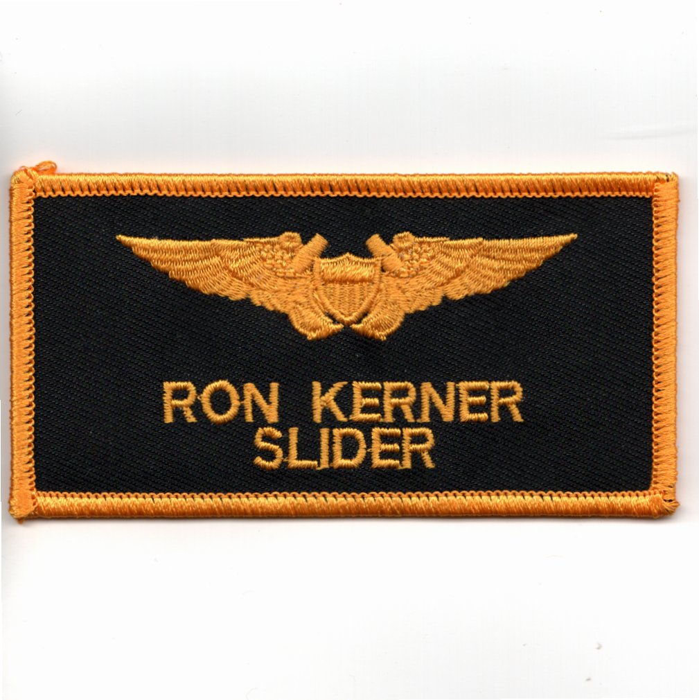 TOPGUN: RON 'SLIDER' KERNER Nametag (DARK Yellow/ No V)