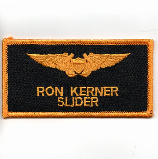 TOPGUN: RON 'SLIDER' KERNER Nametag (DARK Yellow/ No V)