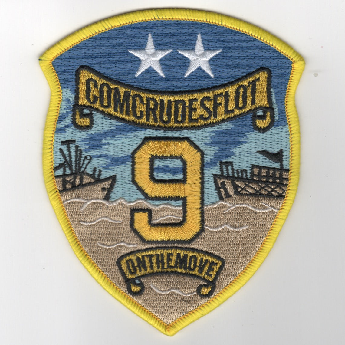 TOPGUN: COMCRUDES-9 Patch (Lt Yellow Border)
