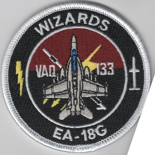 VAQ-133 A/C 'BULLET' Patch (Merrowed White Border)