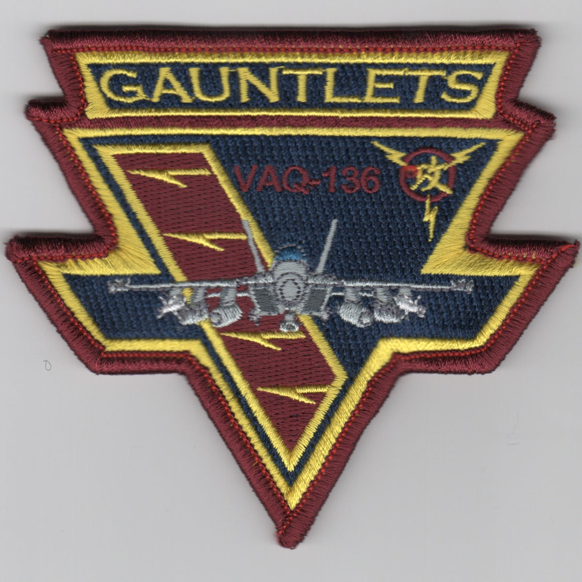 VAQ-136 EA-18G A/C Patch (Tri/Maroon/Frontal)