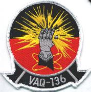 VAQ-136 Squadron Patch (White)