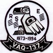 VAQ-137 1973-1994 Decommission Patch