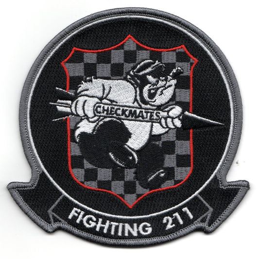 VF-211 *BRUTUS* Squadron Patch (Blk/Gray Border)