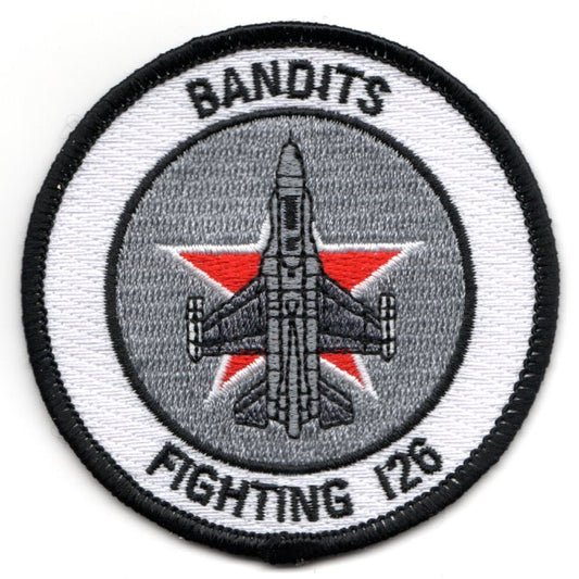 VF-126 F-16 'Bullet' Patch (White/Round)