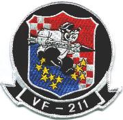 VF-211 'BRUTUS' Squadron Patch (Blk/White Border)